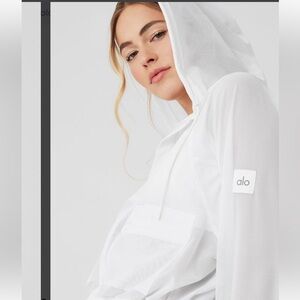 ALO Yoga Mesh Sheer Bliss Jacket White Large